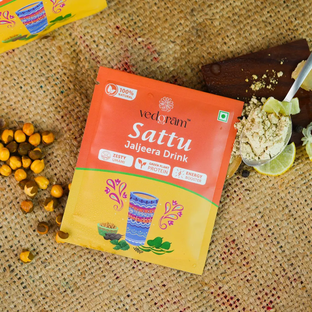 Vedgram Sattu Jaljeera – Refreshing summer drink mix made with sattu, spices, and herbs for cooling and digestion_1.webp