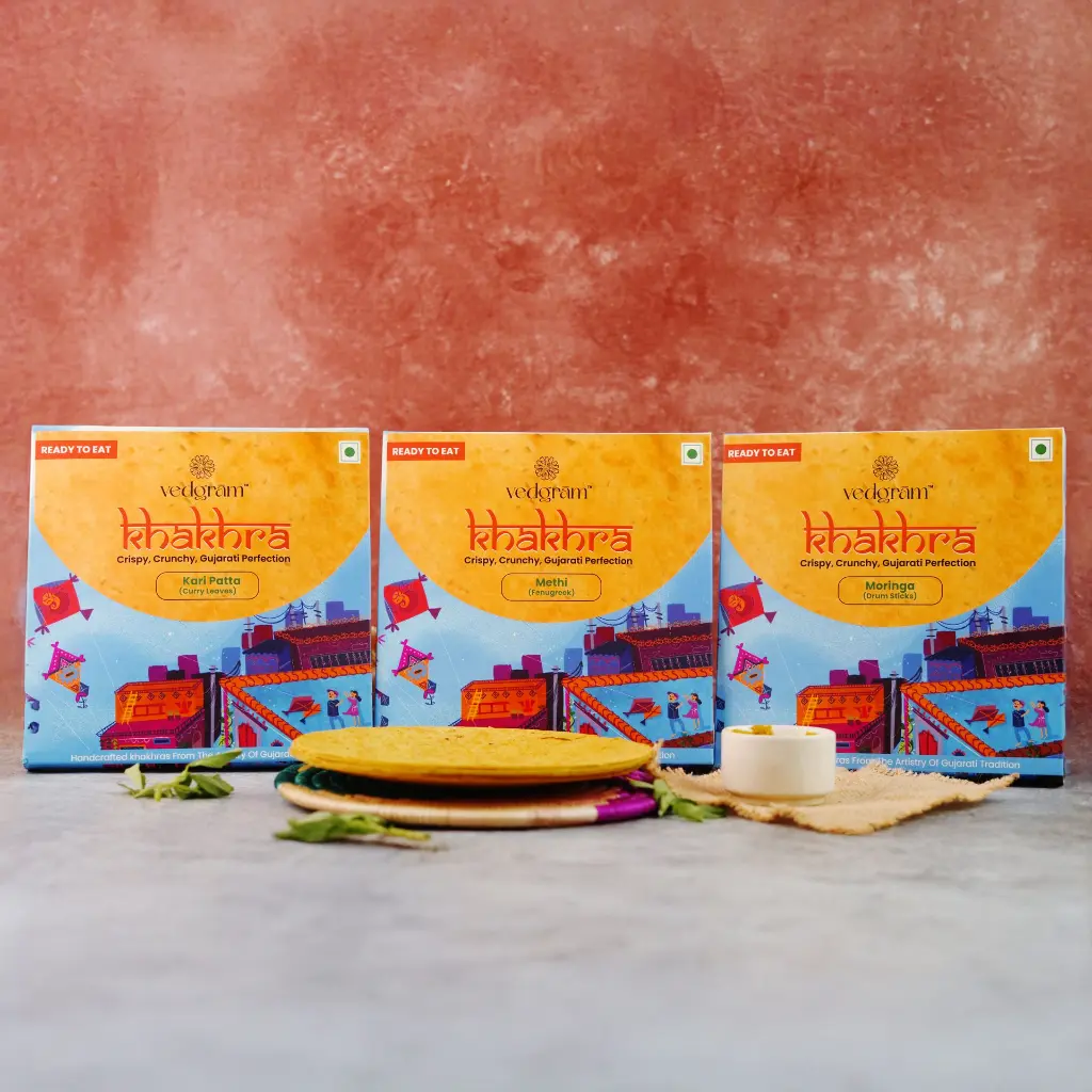 Vedgram Kari Patta Khakhra – Roasted khakhra with fresh curry leaves, rich in iron and vitamins_1.webp