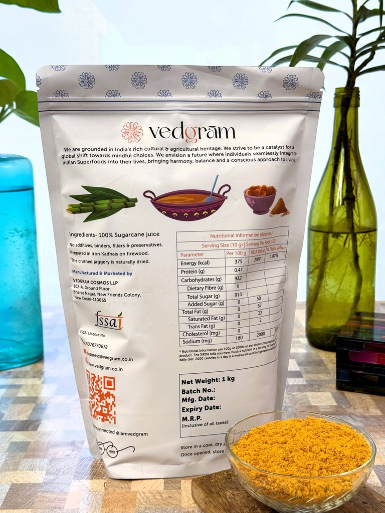 Organic Jaggery Powder (U.P.)I